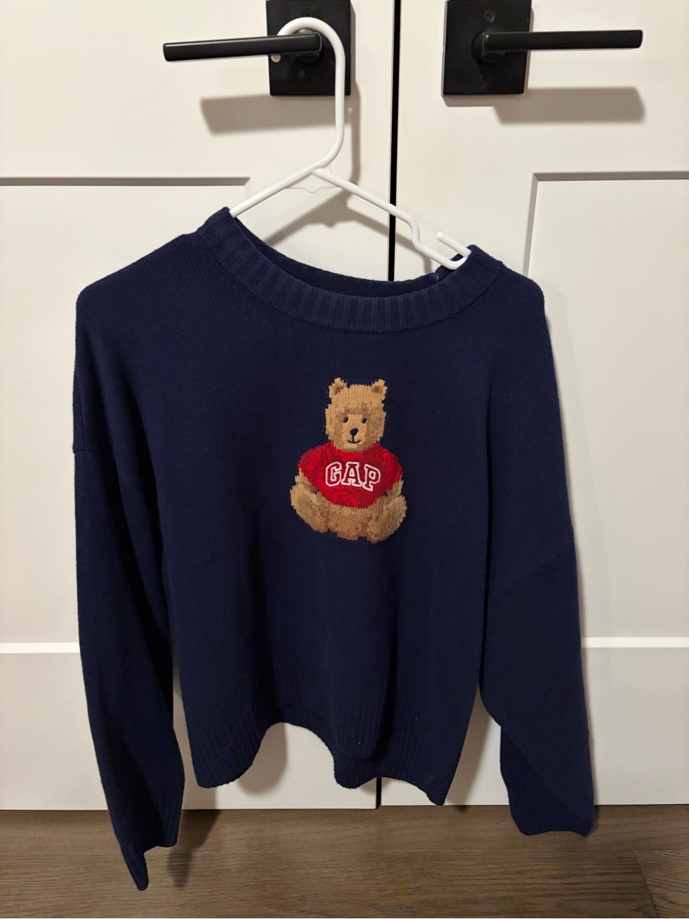 GAP Navy Sweater with Bear Patch - Women's